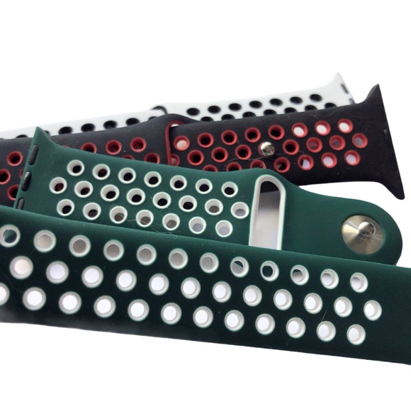 NEW 3 Silicone Sport Band Bundle Apple Watch 44/45mm S/M - Picture 5 of 6